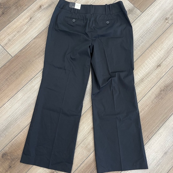 NWT Ann Taylor Loft Julie Black Flared Dress Pants Petite Size 12P Stretch - Picture 2 of 7